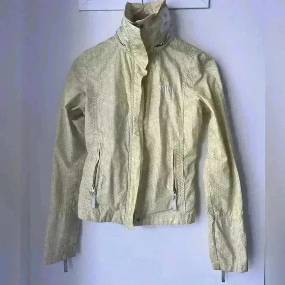 Bench Women’s Yellow Windbreaker Lightweight Camping Hiking Rain Jacket Small - Picture 13 of 13